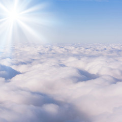 Blue sky and clouds. Cloudscape