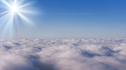 Blue sky and clouds. Cloudscape