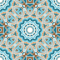 Pattern of abstract geometric flowers. Seamless vector illustration. for design greeting cards, backgrounds, wallpaper, interior design.