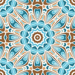 Seamless texture of floral ornament. Vector illustration. For the interior design, printing, web and textile