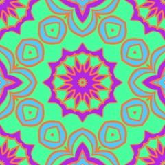 Vector Ornamental Seamless floral Pattern. Endless Texture. Geometric Ornament. For the interior design, printing, web and textile