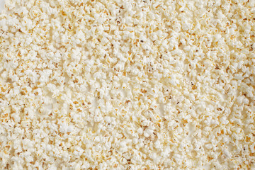 Fresh popcorn, food background