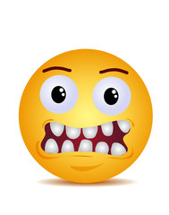 Modern yellow laughing happy smile