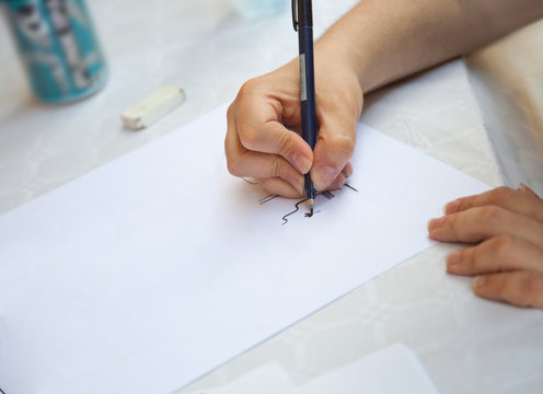 Drawing on paper