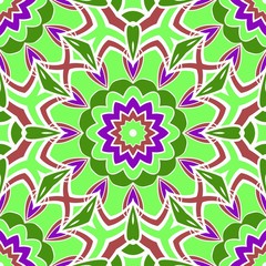 Seamless texture of floral ornament. Vector illustration. For the interior design, printing, web and textile