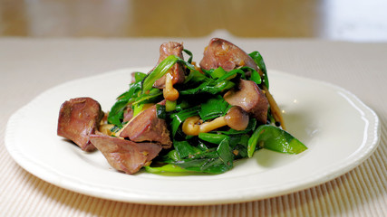 鶏のレバニラ炒め