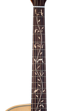 inlay of guitar , Flower Inlay on Fingerboard, with clipping path