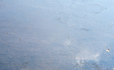 Blue shiny background from still water.