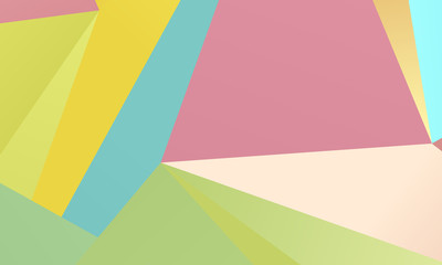 Colored paper pattern. A combination of irregular geometric shapes. Vector illustration.