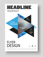 Abstract flyer design background. Brochure template. Can be used for magazine cover, business mockup, education, presentation, report. Vector eps 10.