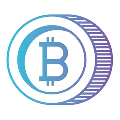 bitcoin commerce technology icon vector illustration design