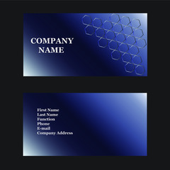 Blue background business card 