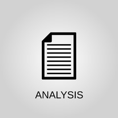 Analysis icon. Analysis symbol. Flat design. Stock - Vector illustration