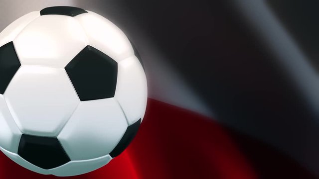 Polska flaga z piłką na mistrzostwa