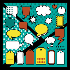 Speech Bubbles,Label,Tag design element