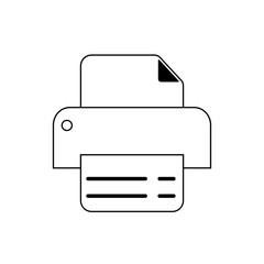 printer icon, fax vector