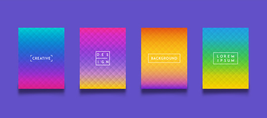 Modern Background Gradient Color Template Set Collection