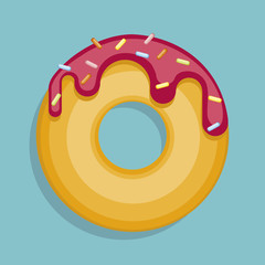 donut,  background, bakery, berry, breakfast, bright, cake,  colorful, cream, decoration, delicious, dessert, donut, doughnut, drawing, example, filled, filler, flat, flavorings, flour dough, food, fr