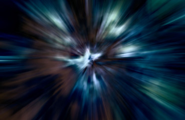 Acceleration speed motion, Light and stripes moving fast over dark background