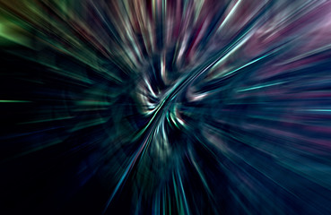 Acceleration speed motion, Light and stripes moving fast over dark background