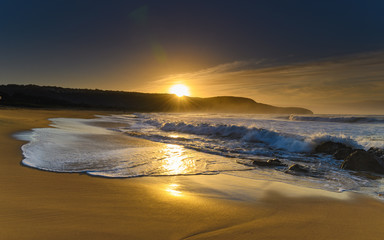 Golden Sun Rays Seascape