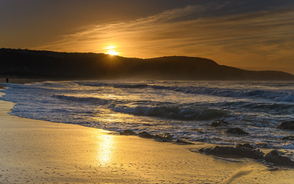 Golden Sun Rays Seascape