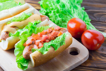 American hot dogs on board