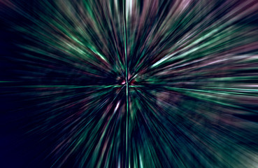Acceleration speed motion, Light and stripes moving fast over dark background