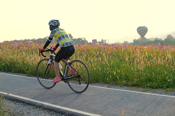 bicycle lene and flower