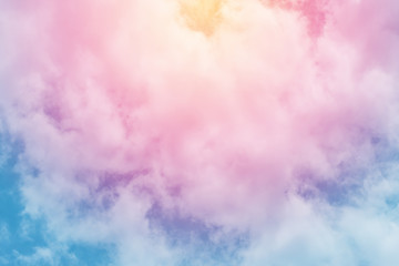 sun and cloud background with a pastel colored

