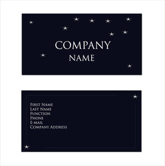 Naklejka na ściany i meble Business card with universe/constellation background