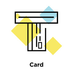 Card icon vector sign and symbol isolated on white background, Card logo concept, outline symbol, linear sign