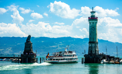 harbor of lindau - germany