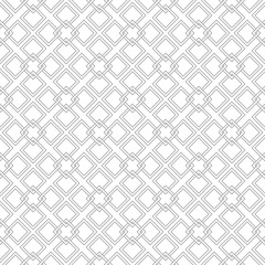 Gray geometric ornament on white background. Seamless pattern