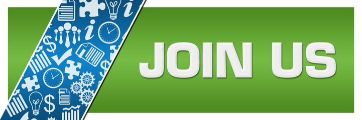 Join Us Blue Business Element Green Left Side 