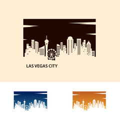 Las Vegas City Skyline Logo Template © THE BATTOYART