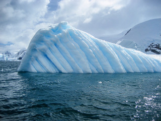 Large Antarctic iceberg with layered structure