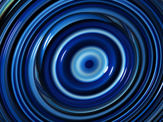 Blue circular ripple fractal