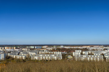 social housing in Berlin Marzahn with clear blue sky