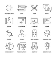 Fototapeta premium Engineering Icon Set