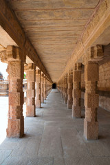 Carved pillars of the northern cloister, Airavatesvara Temple, Darasuram, Tamil Nadu