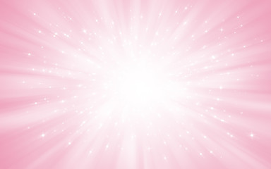 Fototapeta premium Różowy brokat błyszczy promienie światła bokeh Uroczysty Elegancki streszczenie tło.