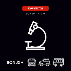 Microscope icon vector