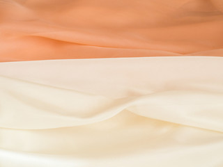 Close up of cream and beige colors of fabrics