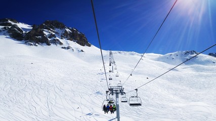 Fototapeta na wymiar Ski resort in France