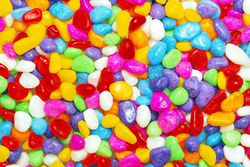Fototapeta na wymiar group colorful tiny pebble stones for aquarium decorating or garden decor