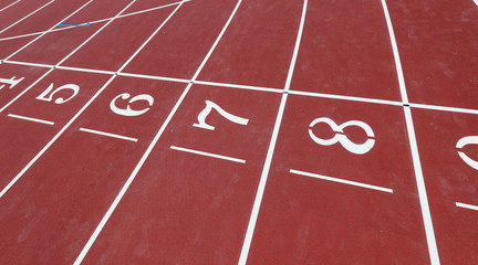 Starting numbers for athletes at the sports stadium
