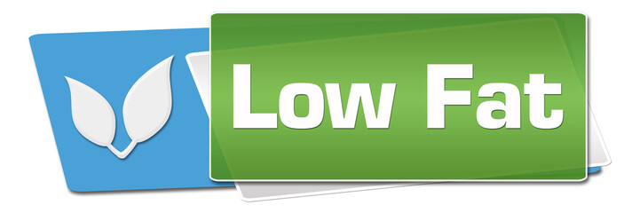 Low Fat Green Blue Rounded Horizontal 