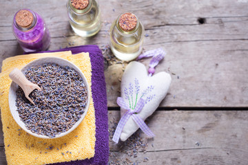 Lavander spa setting.