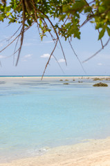 blue lagoon and sand